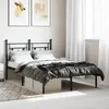 Image de vidaXL Cadre de lit métal sans matelas avec tête de lit noir 120x190cm 374336