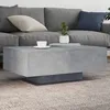 Image de vidaXL Table Basse avec Lumières LED Table dAppoint Bout de Canapé Meuble de Salon Salle de Séjour Moderne Gris Béton 836612
