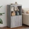 Image de vidaXL Buffet avec lumières LED sonoma gris 605x37x100 cm 836670