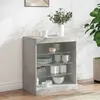 Image de vidaXL Buffet avec Lumières LED Armoire avec Éclairage Meuble de Rangement Organisateur de Salon Salle de Séjour 836696