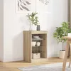 Image de vidaXL Buffet avec lumières LED chêne sonoma 41x37x67 cm 836723