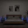 Image de vidaXL Armoires de Chevet avec Lumières LED 2 pcs Tables de Chevet avec Rangement Tables de Nuit Chambre Moderne Sonoma 836795