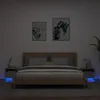 Image de vidaXL Armoiress de Chevet avec Lumières LED 2 pcs Tables de Chevet avec Rangement Armoires de Nuit Chambre Moderne 836805