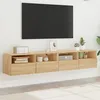 Image de vidaXL Meubles TV muraux 2 pcs chêne sonoma 80x30x30cm bois ingénierie 836873
