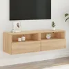 Image de vidaXL Meuble TV mural chêne sonoma 100x30x30 cm bois dingénierie 836886