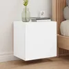 Image de vidaXL Meuble TV mural blanc 405x30x40 cm bois dingénierie 836896