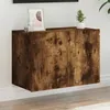 Image de vidaXL Meuble TV mural chêne fumé 60x30x41 cm 836946
