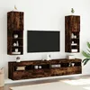 Image de vidaXL Meubles TV avec Lumières LED 2 pcs Armoires de Télévision Murales Meubles Télé avec Rangement Salon Salle de 837024