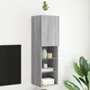 Image de vidaXL Meuble TV avec Lumières LED Armoire de Télévision Murale avec Rangement Meuble Télé Suspendu Salon Salle de Séjour 837025