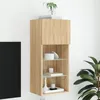 Image de Meuble TV LED chêne sonoma 405x30x90 cm - VIDAXL - Rangement DVD - Lumières LED RVB