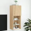 Image de Meuble TV - VIDAXL - Chêne sonoma - LED RVB - Rangement