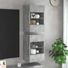 Image de vidaXL Meubles TV muraux et lumières LED 2pcs gris béton 40x30x605 cm 837085