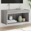 Image de vidaXL Meuble TV avec Lumières LED Armoire de Télévision Murale avec Rangement Meuble Télé Suspendu Salon Moderne Sonoma 837137
