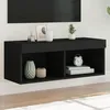 Image de vidaXL Meuble TV avec Lumières LED Armoire de Télévision Murale avec Rangement Meuble Télé Suspendu Salon Salle de Séjour 837143
