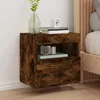 Image de vidaXL Meuble TV Mural avec Lumières LED Armoire de Télévision Suspendue avec Rangement Meuble Télé Flottant Moderne 837177