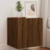 Image de vidaXL Meuble TV Mural avec Lumières LED Armoire de Télévision Suspendue Meuble Télé Flottant Moderne Chêne Marron Bois 837258
