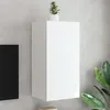 Image de vidaXL Meuble TV Mural avec Lumières LED Armoire de Télévision Suspendue avec Rangement Meuble Télé Flottant Moderne 837260