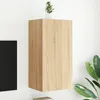 Image de vidaXL Meuble TV Mural avec Lumières LED Armoire de Télévision Suspendue Meuble Télé Flottant Moderne Chêne Sonoma Bois 837262