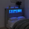 Image de vidaXL Tête de lit à LED sonoma gris 120x185x1035 cm bois ingénierie 837342
