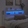 Image de vidaXL Tête de Lit à LED Panneau avec Rangement Accessoire de Lit Tête de Cadre de Lit Chambre Blanc 180x185x1035 cm 837358
