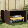 Image de Garage pour robot tondeuse marron 86x90x52 57 cm résine tressée