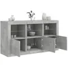 Image de vidaXL Buffet avec lumières LED gris béton 123x37x67 cm 3209061