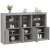 Image de vidaXL Buffet avec Lumières LED Armoire avec Porte Meuble de Rangement Organisateur de Salon Entrée Salle de Séjour 3209147