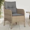 Image de vidaXL Chaises de jardin avec coussins lot de 2 mélange beige rotin 365149