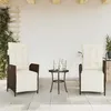 Image de vidaXL Chaises inclinables de jardin lot de 2 avec repose-pied rotin 365290