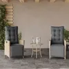 Image de vidaXL Chaises inclinables de jardin lot de 2 avec repose-pied rotin 365293