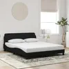 Image de vidaXL Cadre de lit Dover noir 160x200 cm velours 373214
