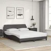 Image de vidaXL Cadre de lit Dover gris 160x200 cm similicuir 373221
