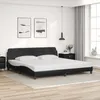 Image de vidaXL Cadre de lit Dover noir 200x200 cm similicuir 373258