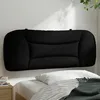 Image de vidaXL Coussin de Tête de Lit Oreiller de Lecture avec Fermeture à Glissière Coussin de Lecture pour Lit Chambre Noir 100 374551