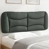 Image de vidaXL Coussin de Tête de Lit Oreiller de Lecture avec Fermeture à Glissière Coussin de Lecture pour Lit Chambre Gris 374562