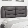 Image de vidaXL Coussin de Tête de Lit Oreiller de Lecture avec Fermeture à Glissière Coussin de Lecture pour Lit Chambre Gris 140 374586
