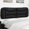 Image de vidaXL Coussin de Tête de Lit Oreiller de Lecture avec Fermeture à Glissière Coussin de Lecture pour Lit Chambre Noir 160 374595