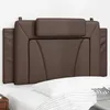 Image de vidaXL Coussin de Tête de Lit Oreiller de Lecture avec Fermeture à Glissière Coussin de Lecture pour Lit Chambre Marron 374776