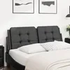 Image de vidaXL Coussin de Tête de Lit Oreiller Rembourré de Tête de Lit Accessoire de Lit de Chambre à Coucher Intérieur Noir 120 374850
