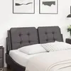 Image de vidaXL Coussin de Tête de Lit Oreiller Rembourré de Tête de Lit Accessoire de Lit de Chambre à Coucher Intérieur Gris 140 374862