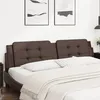Image de vidaXL Coussin de Tête de Lit Oreiller Rembourré de Tête de Lit Accessoire de Lit de Chambre à Coucher Intérieur Marron 374885