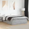Image de vidaXL Cadre de lit avec LED sans matelas sonoma gris 120x200 cm 3209623