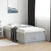 Image de vidaXL Cadre de Lit Lit Simple avec Sommier à Lattes Lit Adulte Meuble de Chambre à Coucher Moderne Gris Béton 90x190 3209754