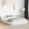 Image de vidaXL Cadre de Lit Sommier à Lattes Lit Double Lit Adulte de Chambre à Coucher Intérieur Moderne Blanc 160x200 cm Bois 3209842