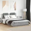 Image de vidaXL Cadre de lit sans matelas sonoma gris 140x200 cm 3209924