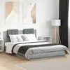 Image de vidaXL Cadre de Lit avec Tête de Lit Lit Double avec Sommier à Lattes Lit Adulte de Chambre Moderne Sonoma Gris 120x200 3209931
