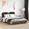 Image de vidaXL Cadre de Lit avec Tête de Lit Lit Double avec Sommier à Lattes Lit Adulte de Chambre Moderne Chêne Marron 120x190 3209967