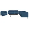 Image de vidaXL Ensemble de canapés 3 pcs bleu tissu canapé siège de canapé canapé relax canapé confort fauteuil de télévision 3209235
