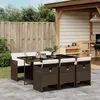 Image de vidaXL Ensemble à Manger de Jardin avec Coussins 7 pcs Table et Chaise de Terrasse Meubles de Patio Mobilier dExtérieur 3210549