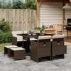 Image de vidaXL Ensemble à Manger de Jardin avec Coussins 9 pcs Table et Chaise de Terrasse Meubles de Patio Mobilier dExtérieur 3210597